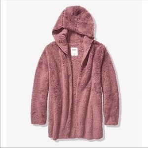 PINK SHERPA CARDIGAN